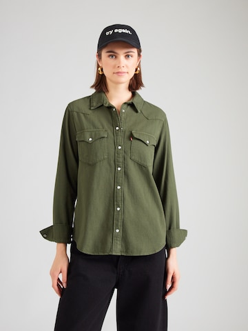 LEVI'S ® Blouse 'Ultimate Western' in Groen: voorkant