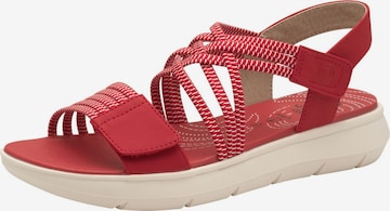 Sandales JANA en rouge : devant