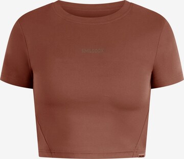 Smilodox Performance Shirt 'Advance Pro' in Brown: front