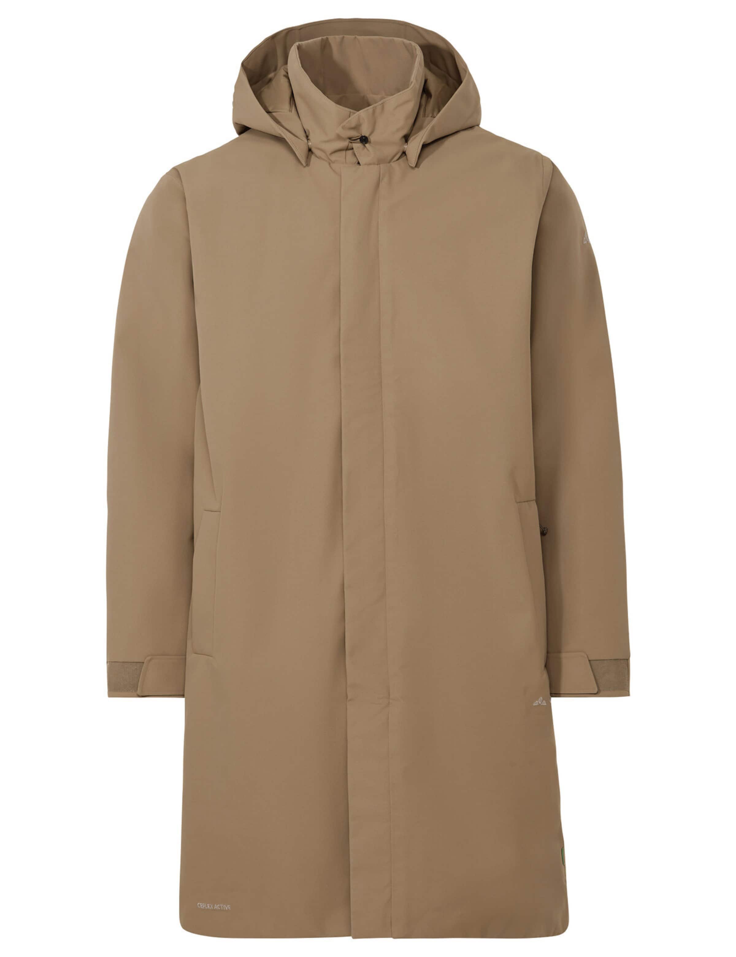 VAUDE Outdoormantel 'Coreway' in Bruin: voorkant