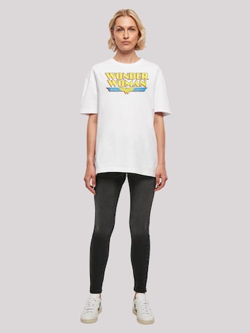 T-shirt oversize 'Wonder Woman Text Logo' F4NT4STIC en blanc