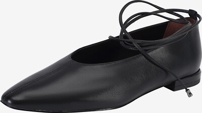 Ekonika Ballerina met riempjes in de kleur Zwart, Productweergave