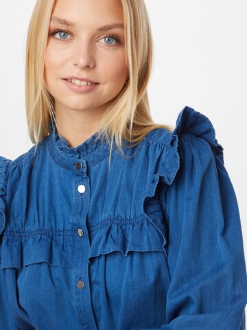 QS Bluse in Blau