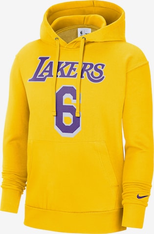 NIKE Athletic Sweatshirt 'James LeBron Los Angeles Lakers' in Yellow: front