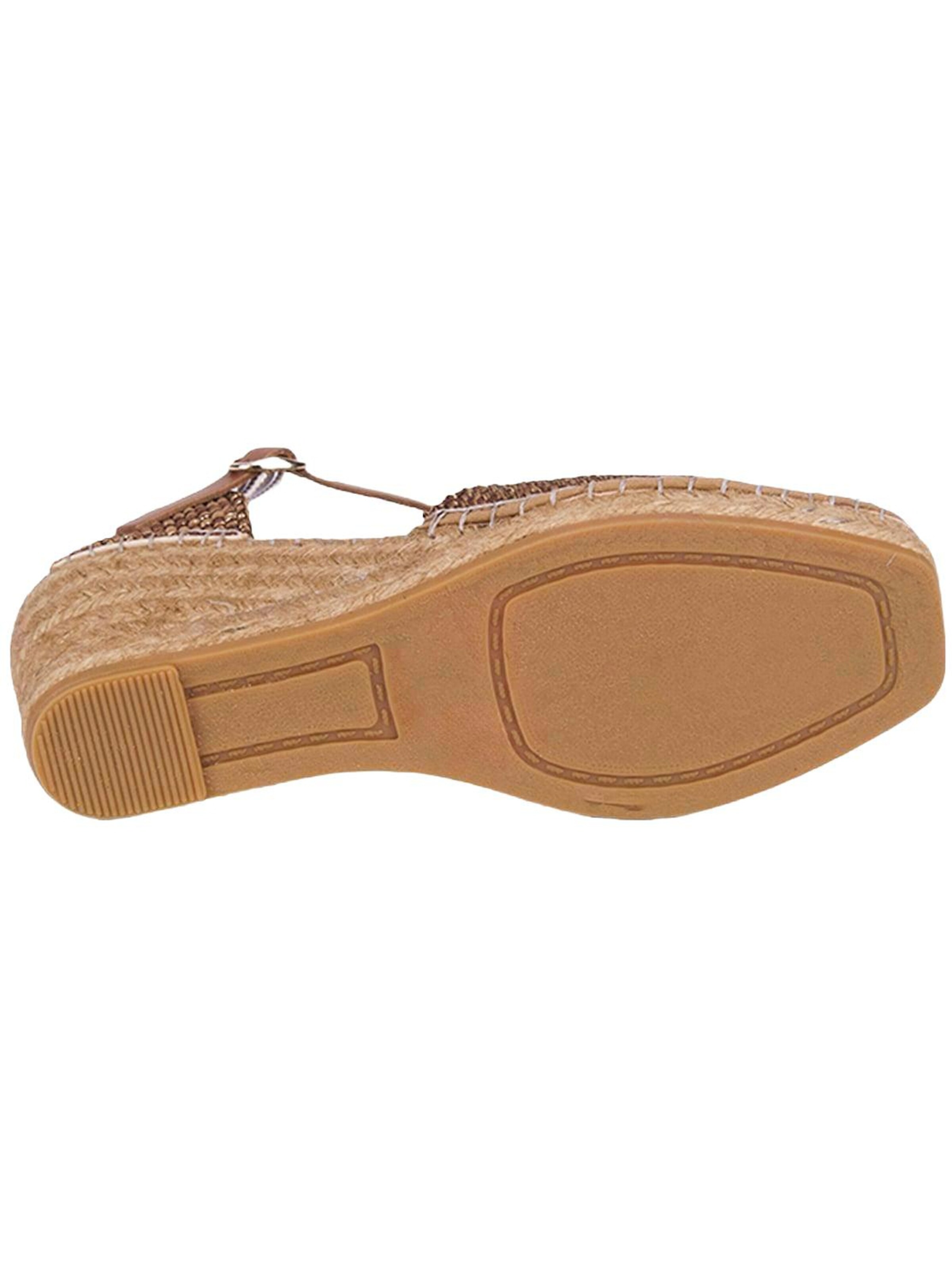 Desa Espadrilles 'Keilabsatz-Slipper' in Gold