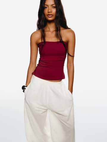 Haut Bershka en rouge : devant