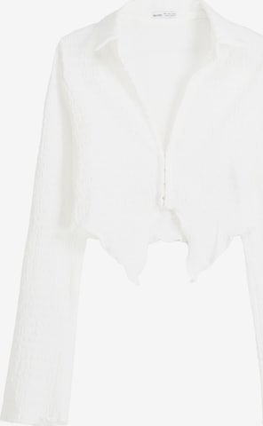 Bershka Blouse in Beige: voorkant