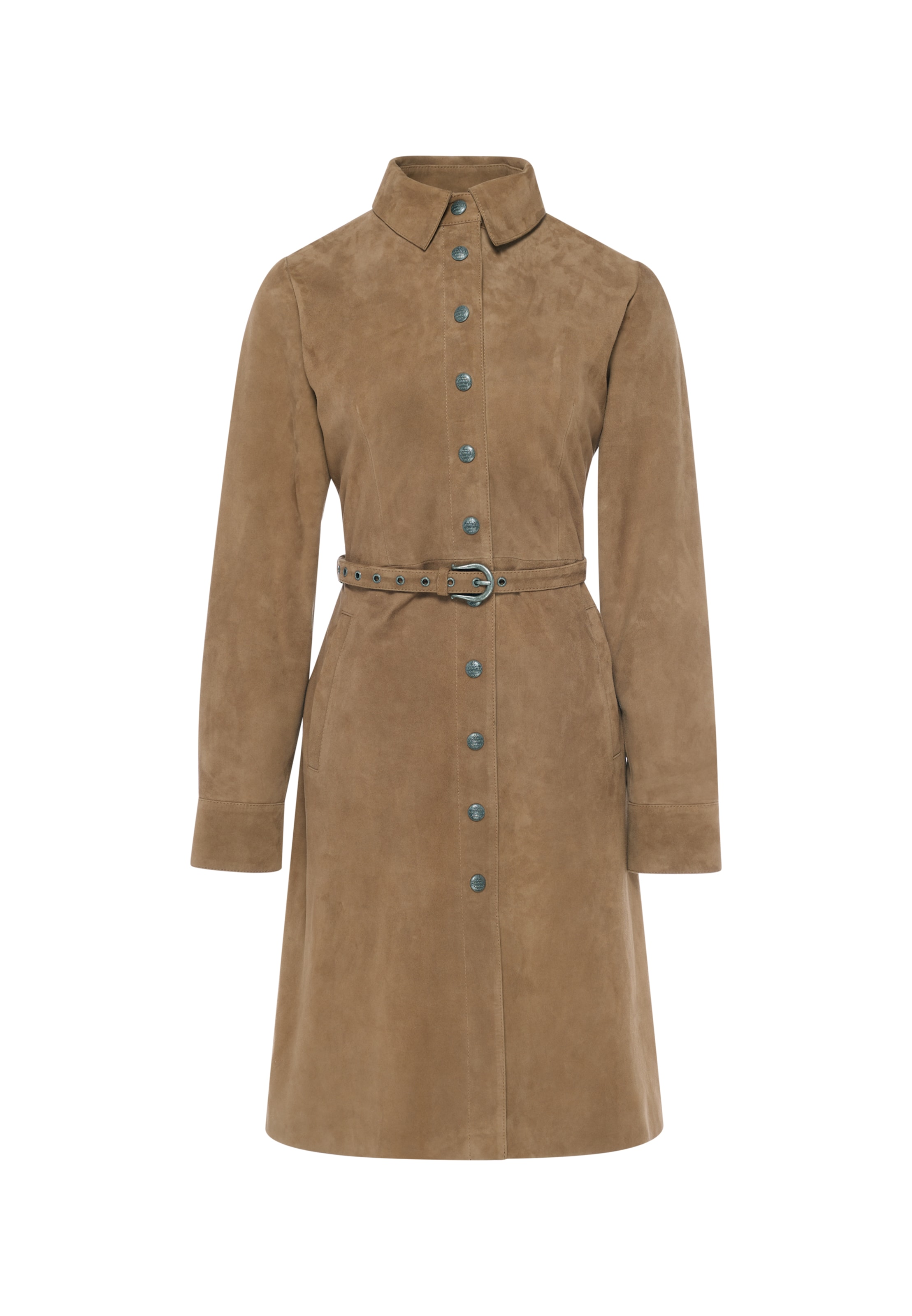 Robe-chemise 'Premium' DreiMaster PREMIUM en beige : devant