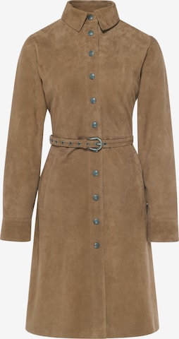 Robe-chemise 'Premium' DreiMaster PREMIUM en beige : devant