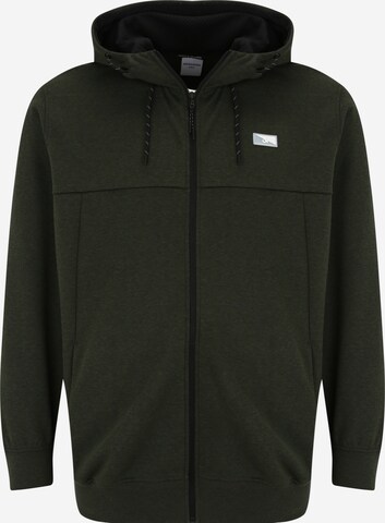 Jack & Jones Plus Zip-Up Hoodie 'Air' in Green: front