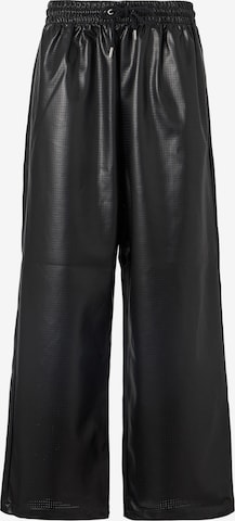 JordanLoosefit Hlače s naborima - crna boja: prednji dio