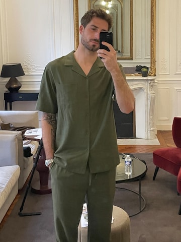 TRAPP Regular Fit Hemd 'Lino' in Grün