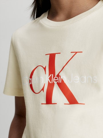 Calvin Klein Jeans Μπλουζάκι σε μπεζ