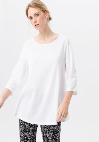 Green Cotton 3/4-Arm-Shirt Longshirt in Weiß