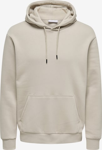 Only & Sons Sweatshirt 'Ceres' in Beige: voorkant