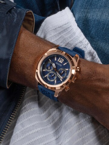 GUESS Analog Watch 'GS RESISTANCE' in Blue