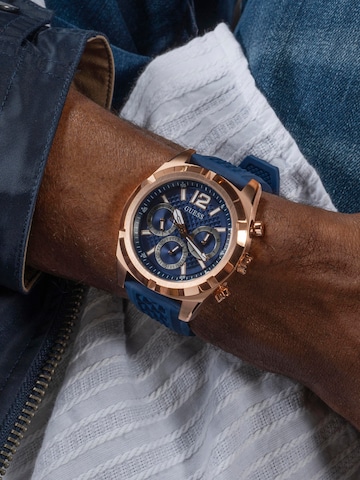 GUESS Analoog horloge 'GS Resistance' in Blauw