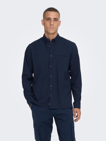 Only & Sons Regular fit Overhemd 'Yuki' in Blauw