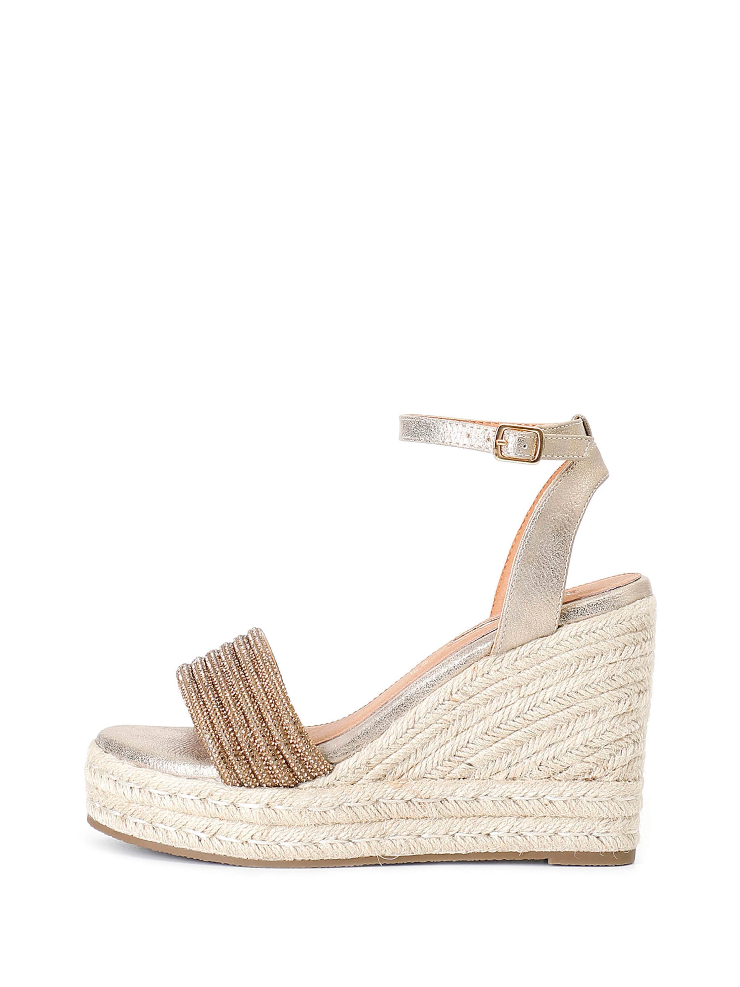 Sandalo di CAFè NOIR in beige: frontale