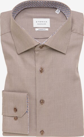 ETERNA Slim Fit Businesshemd in Beige