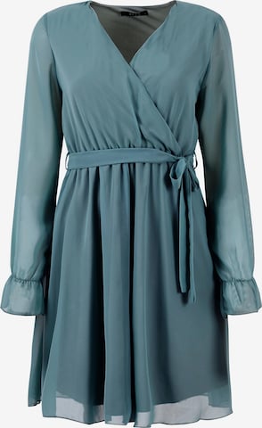 LELA Shirt Dress in Blue: front