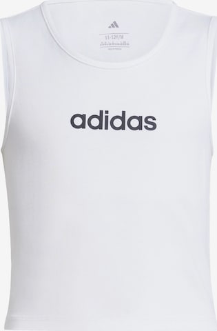 ADIDAS SPORTSWEAR - Top deportivo 'Essentials' en blanco: frente