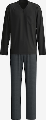 CALIDA Pitkä pyjama 'Relax Streamline' värissä musta: etupuoli