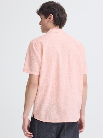 BLEND Regular Fit Kurzarmhemd ' BHBarny Cuba ' in Pink