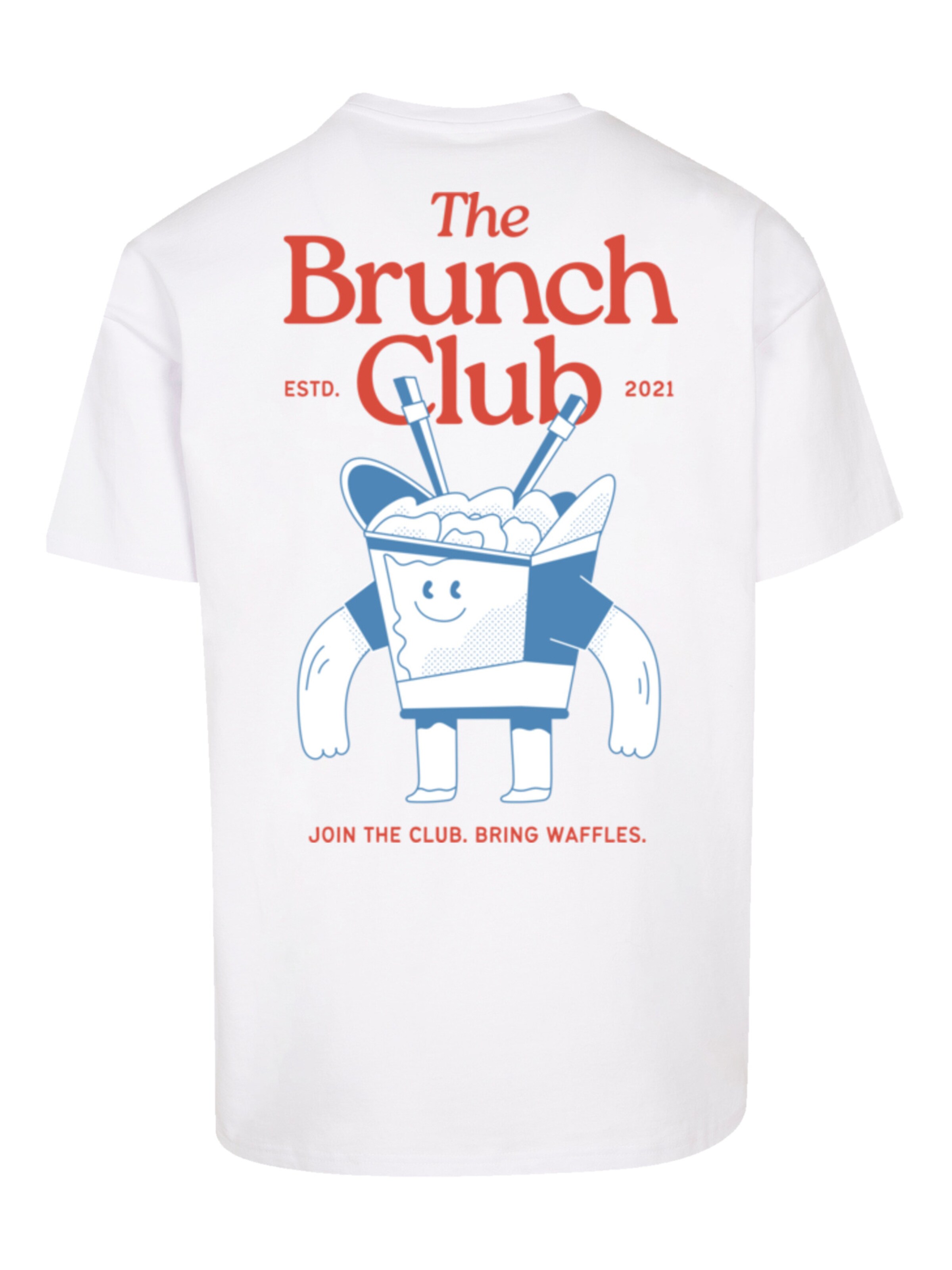 F4NT4STIC Shirt 'The Brunch Club' in Wit
