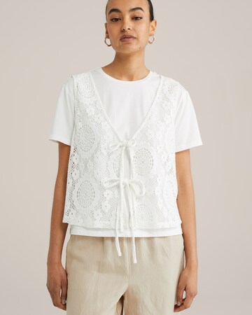 WE Fashion Футболка в Белый: спереди