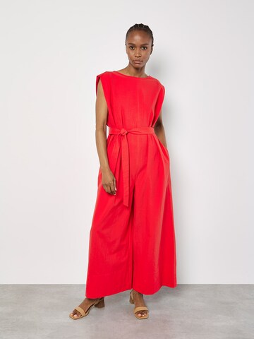 Apricot Jumpsuit in Red: front