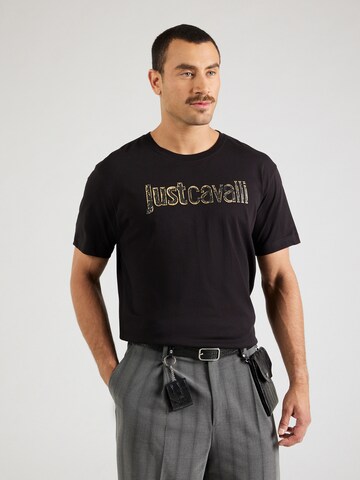 Just Cavalli Тениска в черно: отпред