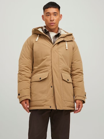 JACK & JONES Winterparka 'Mash' in Beige: voorkant