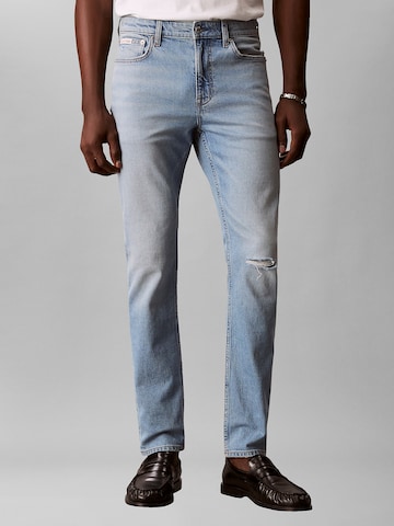Coupe slim Jean Calvin Klein Jeans en bleu : devant