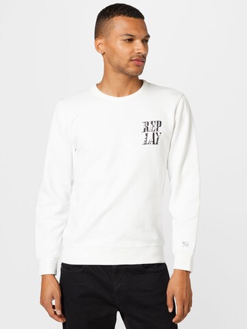 REPLAY Sweatshirt in Weiß: predná strana