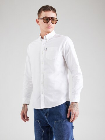 Superdry Regular fit Overhemd 'Essentials' in Wit: voorkant