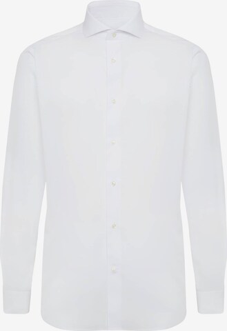 Coupe regular Chemise business 'Napoli' Boggi Milano en blanc : devant