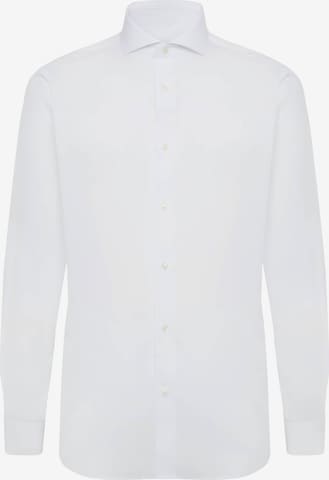 Boggi Milano - Ajuste regular Camisa de negocios 'Napoli' en blanco: frente