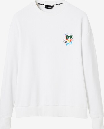 Desigual - Sweatshirt 'Clark' em branco: frente