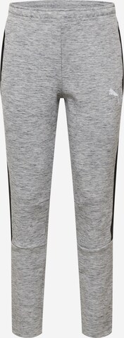 PUMA Slimfit Sportbroek in Grijs: voorkant