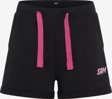 UNCLE SAM Regular Pants in Black: front