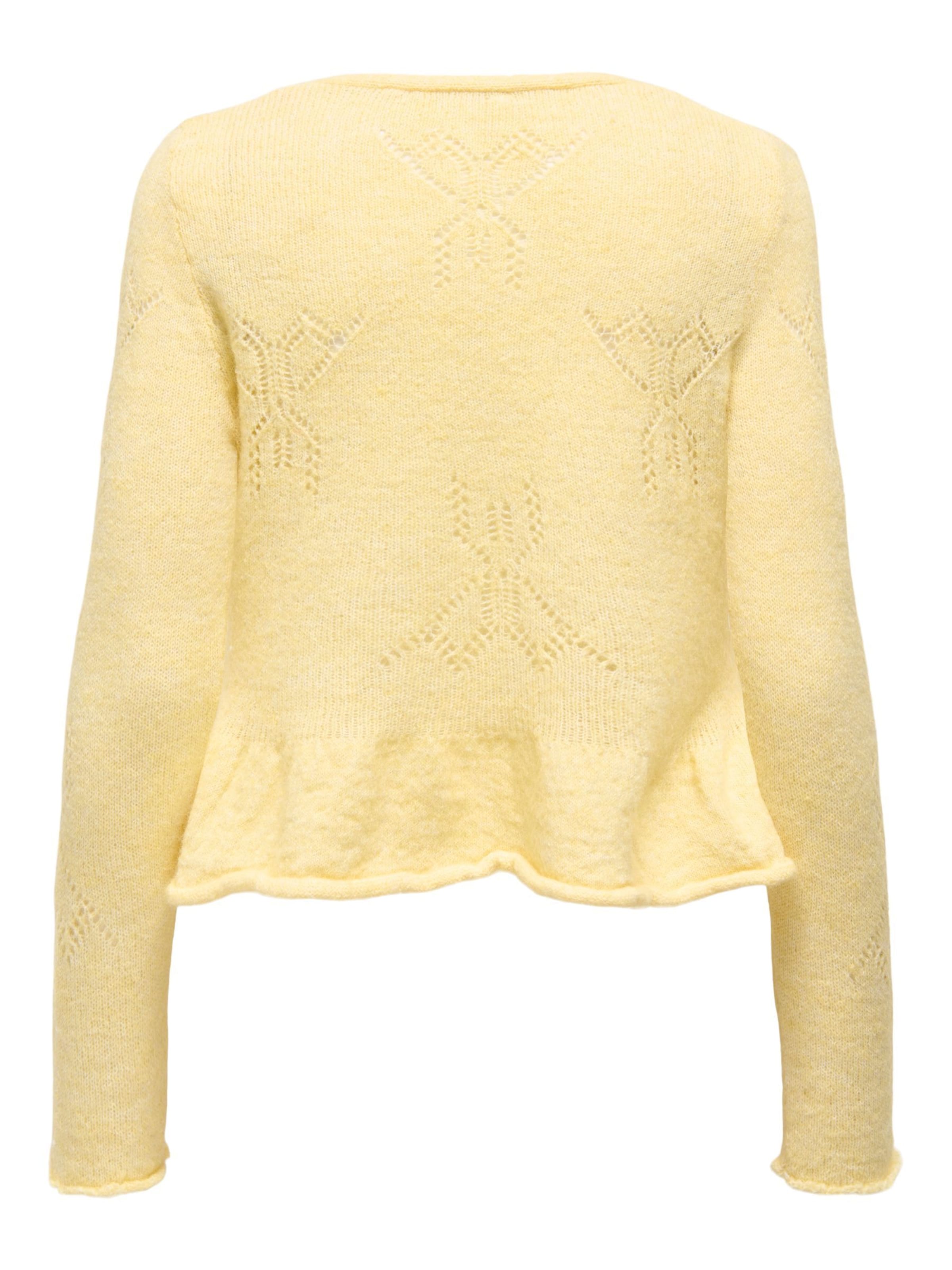 ONLY Gebreid vest 'ONLHelga' in Geel