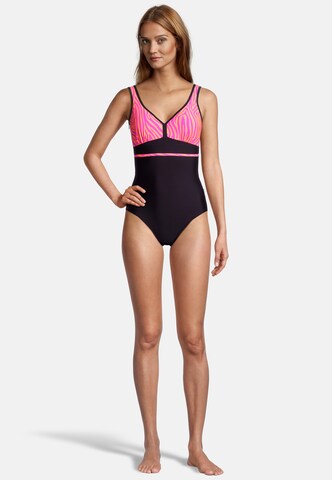 BECO the world of aquasports Bustier Badeanzug 'Zebra Vibes' in Orange
