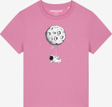 Watapparel Shirt 'Funny Spaceman' in Roze: voorkant