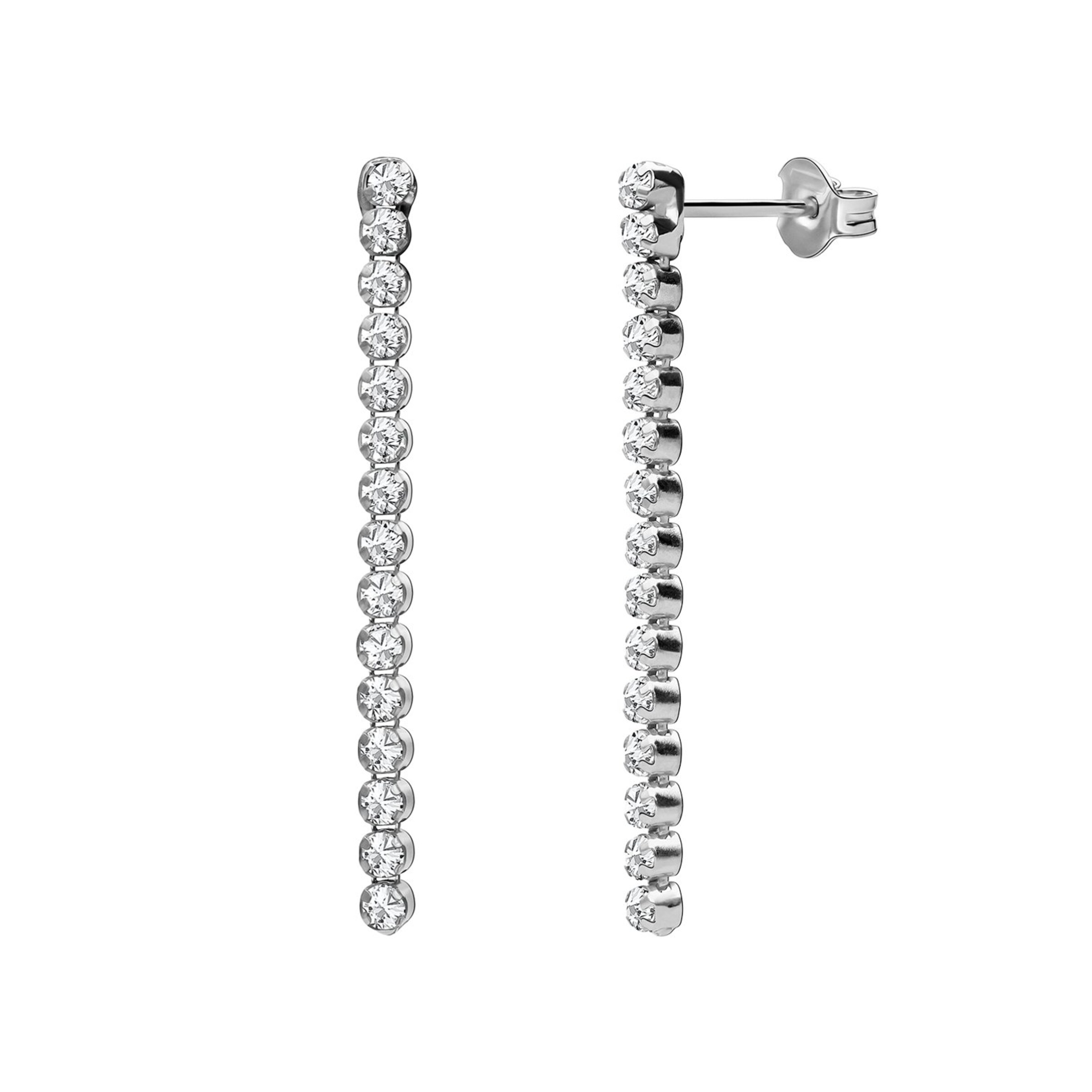 Lucardi Earrings in Silver: front
