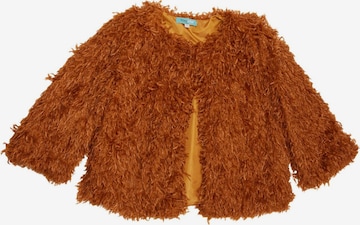 TOOche Between-Season Jacket 'Feder Frou-Frou' in Brown: front