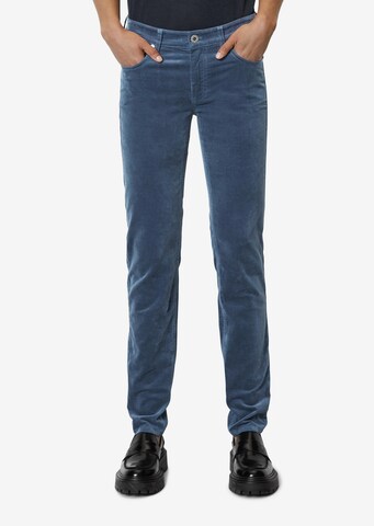 Marc O'Polo Slim fit Trousers 'Lulea' in Blue: front