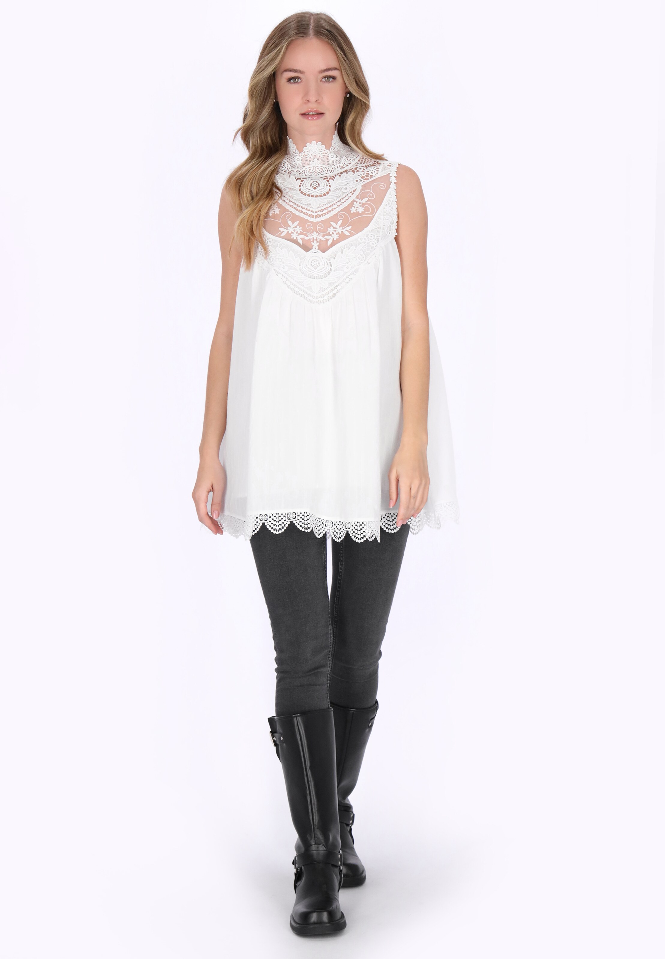 Haut DreiMaster Vintage en blanc