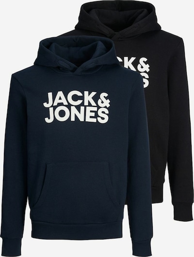 Bluză de molton Jack & Jones Junior pe bleumarin / negru / alb, Vizualizare produs