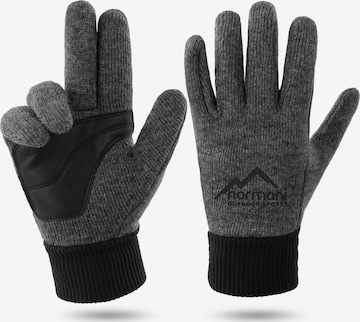 normani Full Finger Gloves 'Hamilton' in Grey